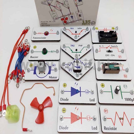 KUTU DEVRELER 2(135 PROJE) ELEKTRONİK BLOK DEVRELER TASARIM SETİ
